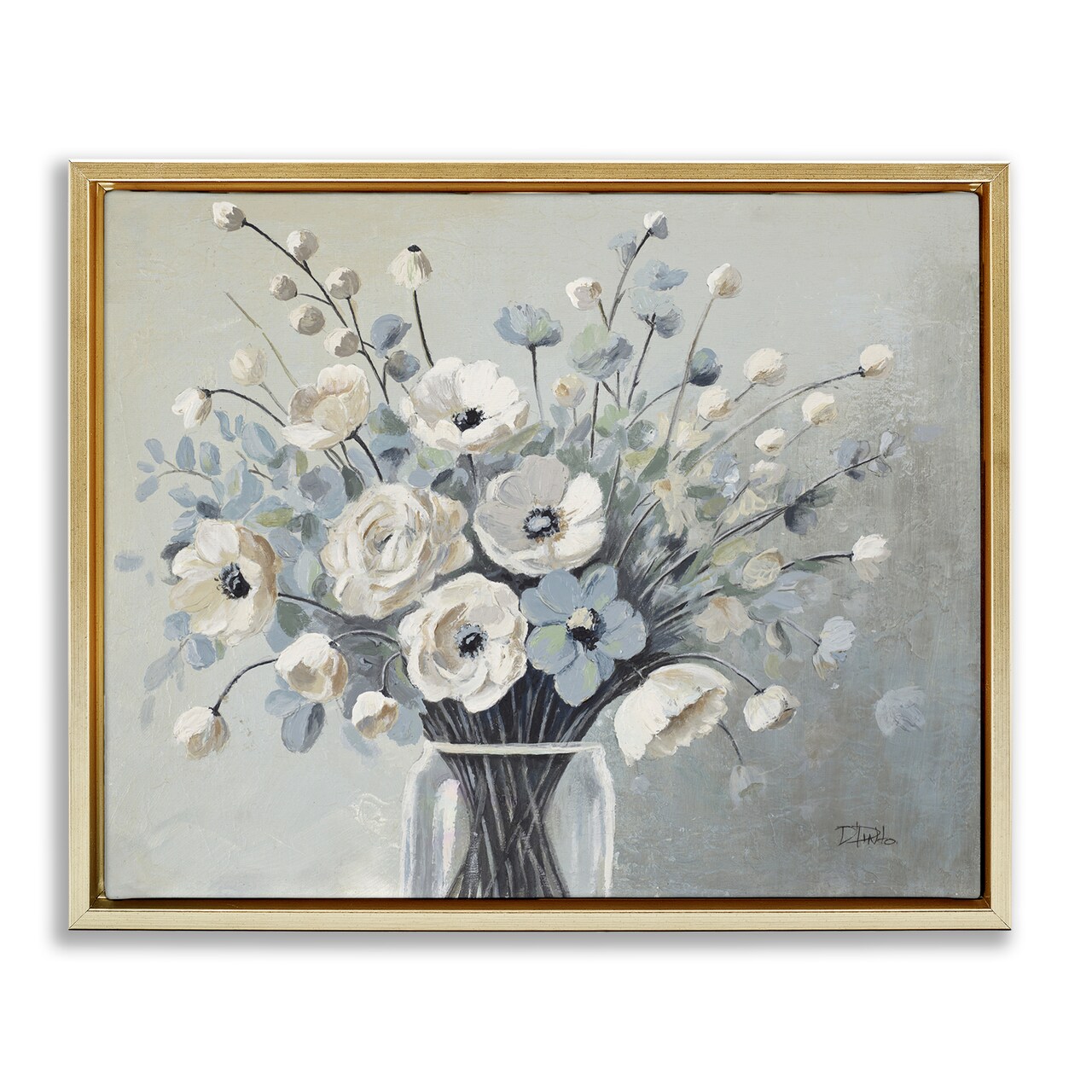 Stupell Industries Mixed Bouquet in Muted Tones Floating Frame By PATRICIA PINTO